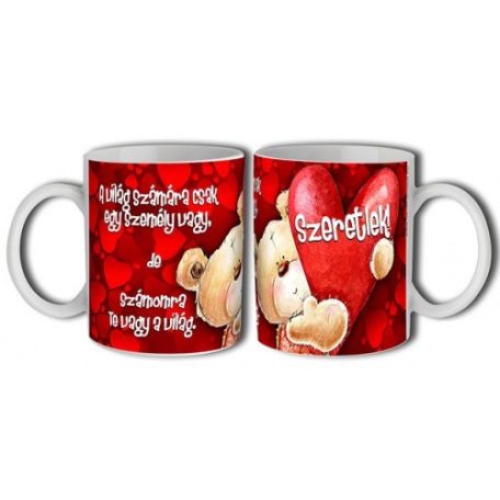 Bögre 300ml, Szeretlek maci New B248