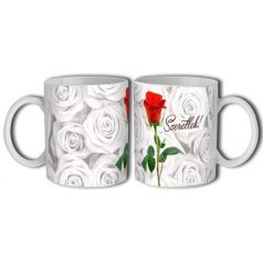 Bögre 300ml, Szeretlek rózsaszál New B258