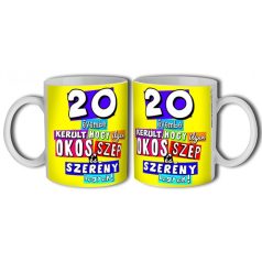 Bögre 300ml, Boldog szülinapot 20 New B374