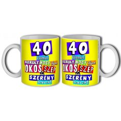 Bögre 300ml, Boldog szülinapot 40 New B376