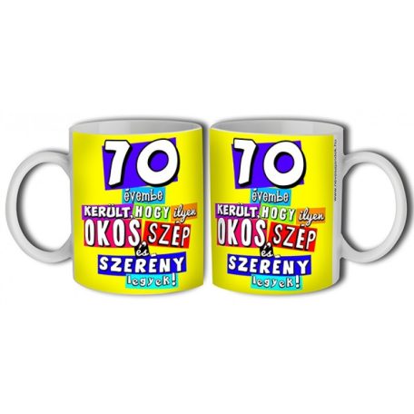 Bögre 300ml, Boldog szülinapot 70 New B379