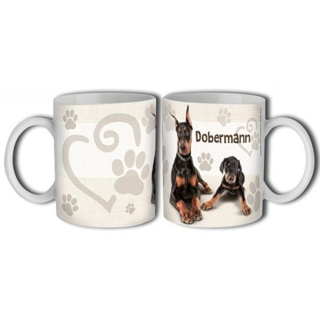 Bögre 300ml, kutyás Dobermann New B393