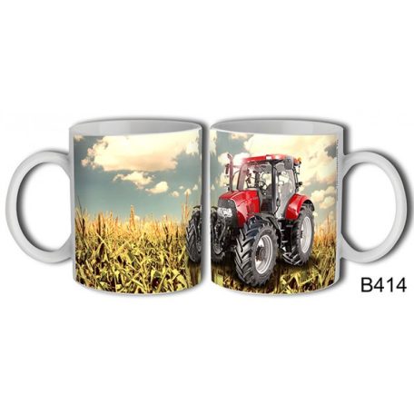 Bögre 300ml, Piros traktor B414