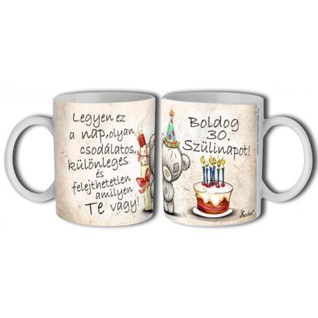 Bögre 300ml, Boldog szülinapot 30. New B475