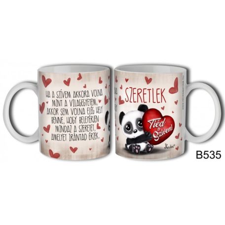 Bögre 300ml, Szeretlek B535