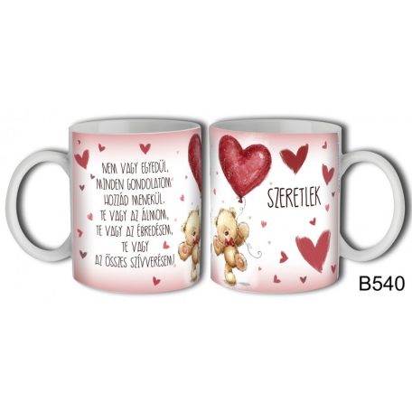 Bögre 300ml, Szeretlek B540
