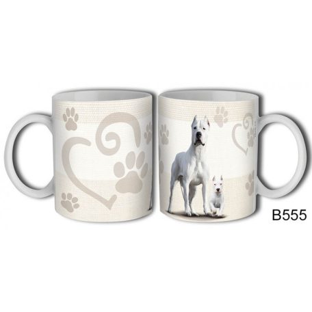 Bögre 300ml, kutyás Argentín dog B555
