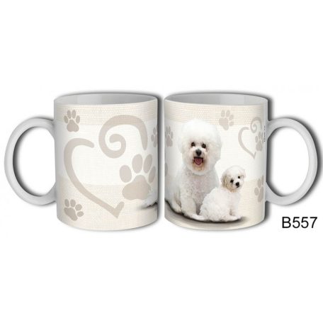 Bögre 300ml, kutyás Bichon Frise B557