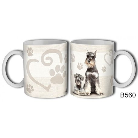 Bögre 300ml, kutyás Schnauzer B560