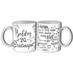 Bögre 300ml, Boldog 20. szülinapot New B610