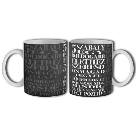 Bögre 300ml, 5 szabály New B617