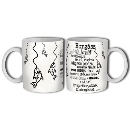 Bögre 300ml, Horgász becsület New B618