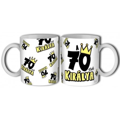 Bögre 300ml, 70-esek királya B710