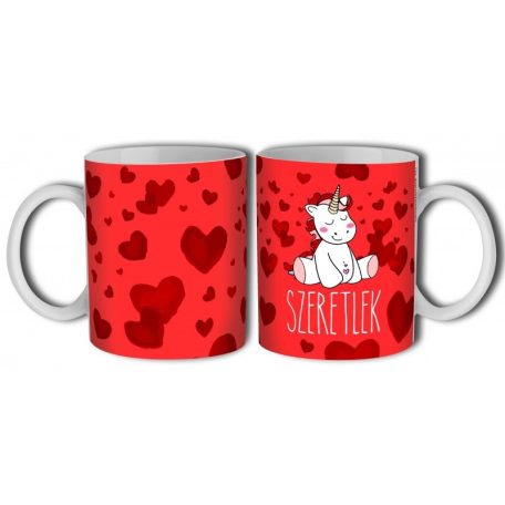 Bögre 300ml, Szeretlek Unikornis B783