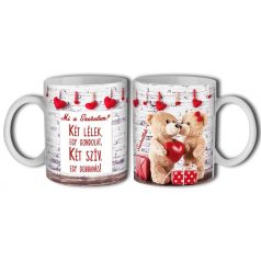 Bögre 300ml, Szeretlek plüssmaci B820