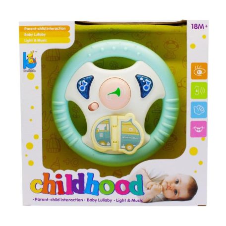 Bébi kormány, el., zene, 21,5x21 cm dob.