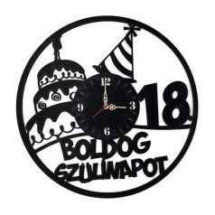 Falióra - Boldog Szülinapot 18. fekete BO019