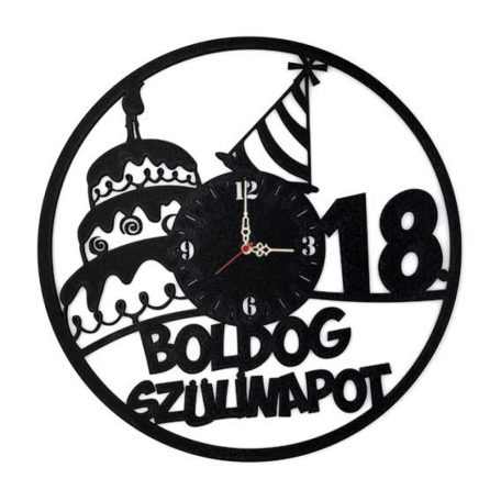 Falióra - Boldog Szülinapot 18. fekete BO019