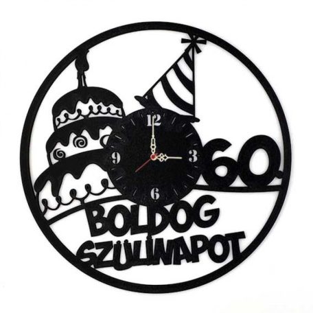 Falióra - Boldog Szülinapot 60. fekete BO024
