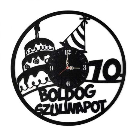 Falióra - Boldog Szülinapot 70. fekete BO025