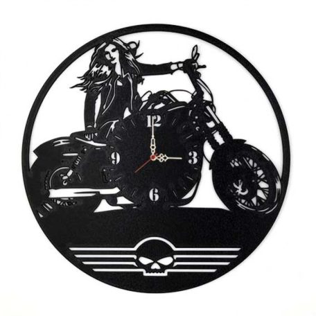 Falióra - Harley csajos fekete BO034