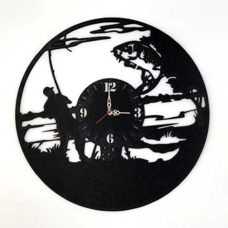 Falióra - Horgászos fekete BO036