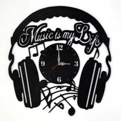 Falióra - Fejhallgatós fekete BO064