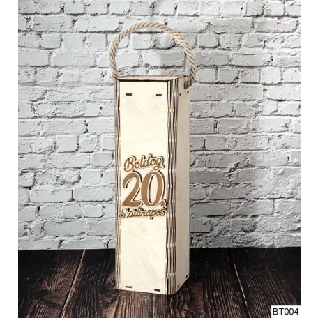 Bortartó doboz  - Boldog 20. Szülinapot BT004