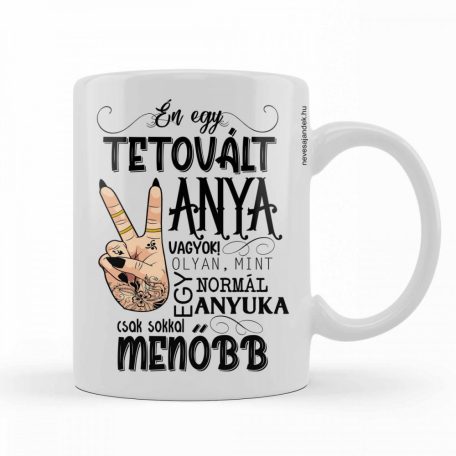 Bögre 300ml, Tetovált anya BX008