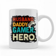 Bögre 300ml, Husband, daddy, gamer, hero BX040