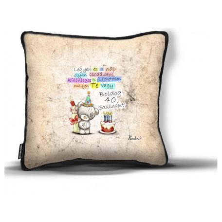 Párna 26cm, Boldog 40. szülinapot New DP024