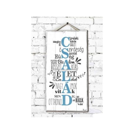 Fali dekor kép, A család csodák 46*25*0,5cm New FD008