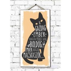 Fali dekor kép, Agazdag ember 46*25*0,5cm New FD011