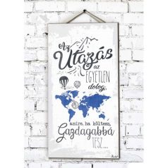 Fali dekor kép, Az utazás 46*25*0,5cm New FD025
