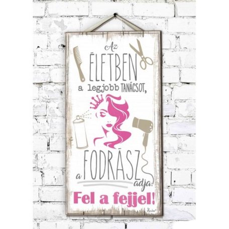 Fali dekor kép, Az életemben 46*25*0,5cm New FD027