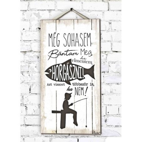 Fali dekor kép, Sohasem bántam meg 46*25*0,5cm New FD050