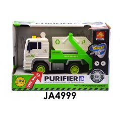   Kukásautó, el., hang-fény, konténeres szemétszállító, 23x15 cm dob. 3 db gombel.el.