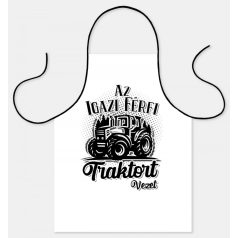 Kötény Az igazi férfi traktort vezet K006