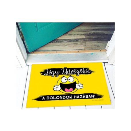 Vicces lábtörlő Bolondok háza LA019