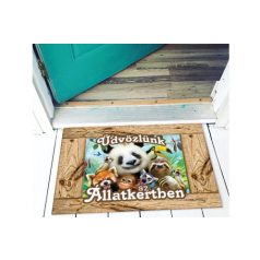 Vicces lábtörlő Üdvözlünk a állatkertben LA087