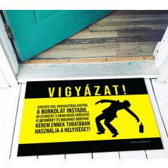 Vicces lábtörlő Vigyázat LA132