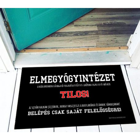 Vicces lábtörlő Elmegyógy intézet LA143