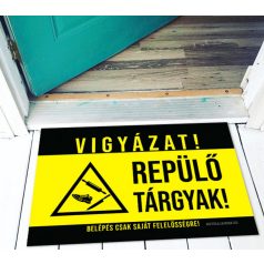 Vicces lábtörlő Vigyázat LA147