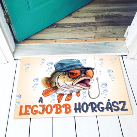 Vicces lábtörlő A legjobb horgász LA169