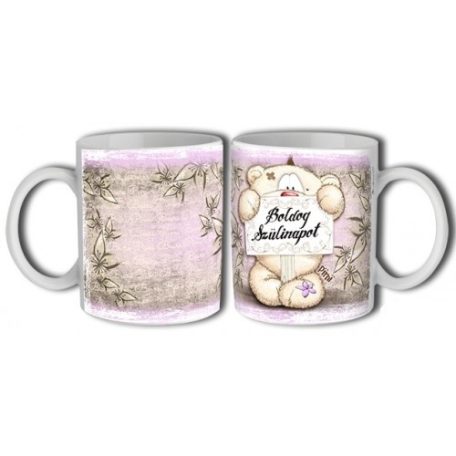 Bögre 300ml Boldog szülinapot macis New NB003