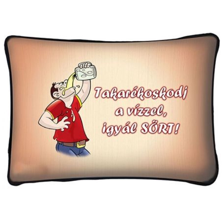 Párna 37cm, Takarékoskodj a vízzel! New P041