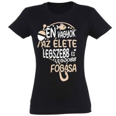   Vicces Póló - Én vagyok élete legszebb fogása PNX089 Fekete