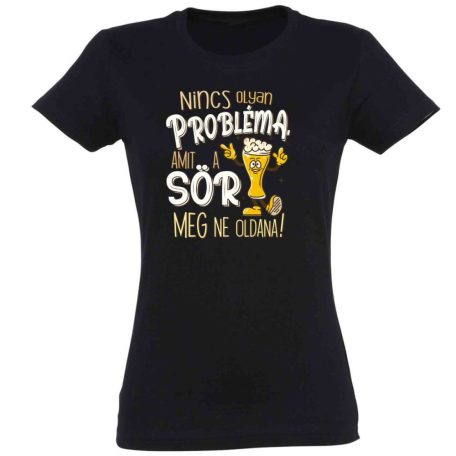 Vicces Póló - Nincs olyan probléma PNX220 Fekete