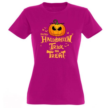 Vicces Póló - Happy Halloween Trick or Treat PNX223 Rózsaszín
