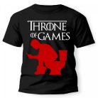 Vicces Póló - Throne of games PX029 Fekete